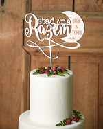 Figurki na tort / cake topper statuetki drewniane statuetki na tort weselny   1