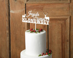 Figurki na tort / cake topper statuetki drewniane napisy na tort ślubny   1
