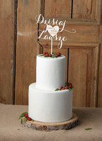 Figurki na tort / cake topper statuetki drewniane ozdoby na tort weselny   2