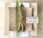 Winietki Boho/etno/pióra ozdobne winietki na ślub wizytówki dla gości weselnych0