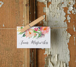 Winietki Boho/etno/pióra ręcznie robione winietki ślubne wizytówki dla gości weselnych0