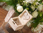 Pudełka Szkatułki na Obrączki szkatułki rustykalna szkatułka drewniane  pudełko na obrączki ślubne serce wasze imiona i data  3