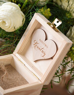 Pudełka Szkatułki na Obrączki szkatułki rustykalna szkatułka drewniane  pudełko na obrączki ślubne serce wasze imiona i data  8