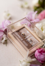 Pudełka Szkatułki na Obrączki szkatułki rustykalna  szkatułka  pudełko na obrączki ślubne przezroczyste wieczko wasze imiona i data  21