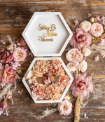 Pudełka Szkatułki na Obrączki szkatułki pudełko na obrączki ślubne wasze imiona i data1