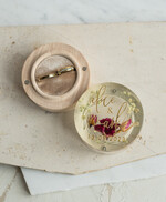 Pudełka Szkatułki na Obrączki szkatułki szkatułka na obrączki z kwiatami, pudełko na obrączki z żywicy, pudełko na obrączki z zatopionymi kwiatami w żywicy3