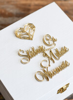 Pudełka Szkatułki na Obrączki szkatułki pudełeczko na obrączki ślubne wasze imiona białe pudełko złote napisy   3