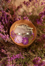 Pudełka Szkatułki na Obrączki szkatułki przeźroczyste  pudełko na obrączki  ślubne zatopione żywe kwiaty w żywicy , pudełeczko na obraczki slubne z przeźroczystym wieczkiem1