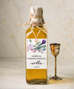 Zawieszki na butelki boho/etno/pióra zawieszki na nalewki weselne, boho duzo tekstow do wyboru0