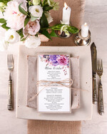 Menu boho menu weselne na stoły karta dań weselnych, boho na romantyczne wesele1