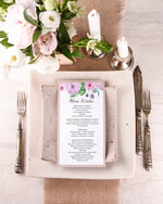 Menu boho karta dań weselnych menu weselne plan podawania posiłków, boho z dowoną treścią1