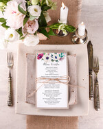 Menu boho weselne menu karta potraw weselnych, w stylu boho wasza treść1