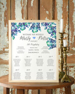 Plany stołów Plakaty Boho plan stołów  weselnych usadzenie gości na weselu, boho styl romantyczne kwiaty0