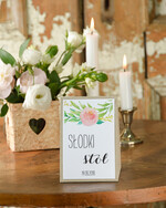 Numery na stół Boho/Etno/Pióra numery na stoły weselne, piękne kwiaty w stylu boho beda ozodoba stołu0