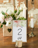 Numery na stół Boho/Etno/Pióra numerki na stół stoły weselne, usadzenie gości grafika boho0