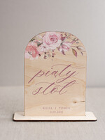 Numery na stół Rustykalne drewniane numery na stół weselny stojak z numerkiem na stół gości weselnych styl rustykalny 0