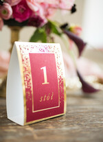 Numery na stół Glamour numerek na stół weselny, złote w stylu glamour1