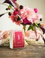 Numery na stół Glamour numerek na stół weselny, złote w stylu glamour0