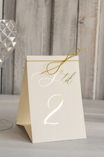 Numery na stół Glamour złote numerki na stół weselny, złote i błyszczące litery dekoracje stołów weselnych, numery na stoły weselne ze złotymi literami wesele glamour1