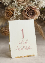 Numery na stół Glamour Złocone szarpane brzegi Numery na stoły weselne, numerki na stół stoły weselne, zlocone klasyczna elegancja, numerek na stół weselny, złote w stylu glamour2