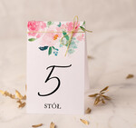 Numery na stół Glamour tabliczka z numerem stołu weselnego, złote klasyczne i eleganckie0
