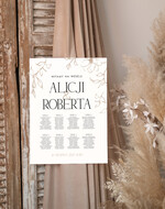 Plany stołów Plakaty Rustykalne prosty i nowoczesny plan stołów weselnych usadzenie gości na weselu, plansza powitalna na weselu, plan usadzenia gości weselnych 2