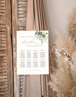 Plany stołów Plakaty Rustykalne powitanie gości na sali ślubnej i plan stołów, dopasuj swoj rozmiar rustykalne, tablica z planem stołów na wesele plan stołów weselnych prosty i nowoczesny plan1