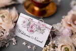 Winietki botaniczne podróżnicze  eleganckie winietki na stół weselny wizytówki ślubne, botaniczne vintage0