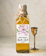 Zawieszki na butelki botaniczne podróżnicze  zawieszka etykieta na alkohole weselne, eleganckie z dowolną treścią0