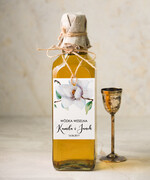 Zawieszki na butelki botaniczne podróżnicze  etykieta na alkohol weselny, botaniczne dowolne teksty0