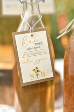Zawieszki na butelki botaniczne podróżnicze  etykiety na butelki weselne, boho z waszą treścią0