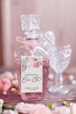 Zawieszki na butelki botaniczne podróżnicze  ślubne zawieszki na alkohole, boho z waszą treścią0