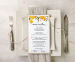 Menu botaniczne podróżnicze  karta dań weselnych menu weselne plan podawania posiłków, vintage wasz tekst1