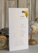Menu botaniczne podróżnicze  menu ślubne z planem posiłków, numer stołu i menu w jednym, karta drinków na weselu, menu weselne z mapą świata, ozdoba na stoły weselne 5