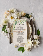 Menu botaniczne podróżnicze  karta dań weselnych menu weselne plan podawania posiłków, eleganckie na klasyczne wesele0