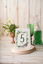 Numery na stół botaniczne podróżnicze  numerki na stoliki ślubne, przepiekne ilustracje w stylu boho0
