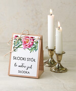 Numery na stół botaniczne podróżnicze  numerek na stół weselny, boho kwiaty kolorowe piekne0