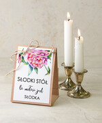 Numery na stół botaniczne podróżnicze  numerki na stół stoły weselne, kwiaty boho piekne kolory0