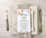 Menu akwarele menu ślubne z planem posiłków, z dowolną treścia inspirowane malarstwem2