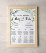 Plany stołów Plakaty Akwarele planer ślubny plan usadzenia gości na weselu, akwarelowe wybierz swoj rozmiar0