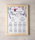 Plany stołów Plakaty Akwarele tablica z rozmieszczeniem gości plan stołów weselnych, wiele rozmiarów do wyboru romantyczne akwarelki0