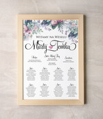 Plany stołów Plakaty botaniczne podróżnicze plansza powitanie gości i plan stołów w jednym, dopasuj rozmiar do swojego wesela rustykalne0