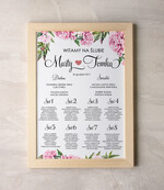 Plany stołów Plakaty botaniczne podróżnicze plansza weselna plan stołów weselnych, dopasuj rozmiar do swojego wesela rustykalne0