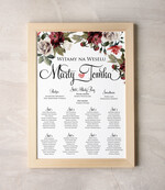 Plany stołów Plakaty botaniczne podróżnicze plansza weselna plan stołów weselnych, rustykalne w ekologicznym stylu0