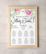 Plany stołów Plakaty botaniczne podróżnicze planer ślubny plan usadzenia gości na weselu, w stylu rustykalnym0