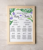 Plany stołów Plakaty botaniczne podróżnicze plan stołów  weselnych usadzenie gości na weselu, rozmiary do wyboru0