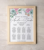 Plany stołów Plakaty botaniczne podróżnicze plansza ślubna plan stołów weselnych, wybierz swoj wymiar w stylu rustykalnym0