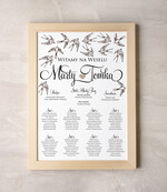 Plany stołów Plakaty botaniczne podróżnicze powitanie i usadzenie gości plan stołów weselnych, rozmiary do wyboru0