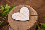 Podziękowania dla Gości Weselnych Magnesy breloki Zdrapki ślubne upominki dla gości magnes na lodówkę drewniane serduszko1