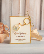 Podziękowania dla Gości Weselnych Magnesy breloki Zdrapki prezent dla gosci na weselu brelok do kluczy z niezapominajką, prezenty dla gości weselnych ręcznie robiony brelok do kluczy niezapominajka zatopiona w żywicy2